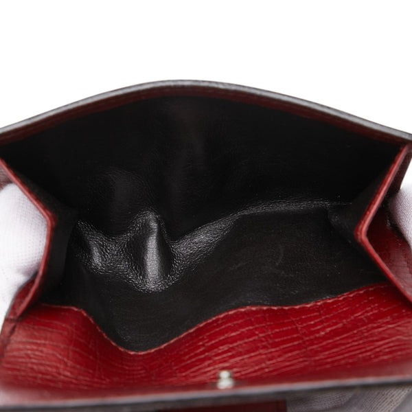 グッチ GGスプリーム 二つ折り財布 115039 ベージュ ブラウン ボルドー PVC レザー レディース GUCCI 【中古】
