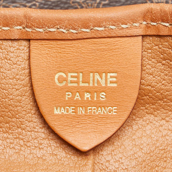 セリーヌ マカダム リュック バックパック ブラウン PVC レザー レディース CELINE 【中古】