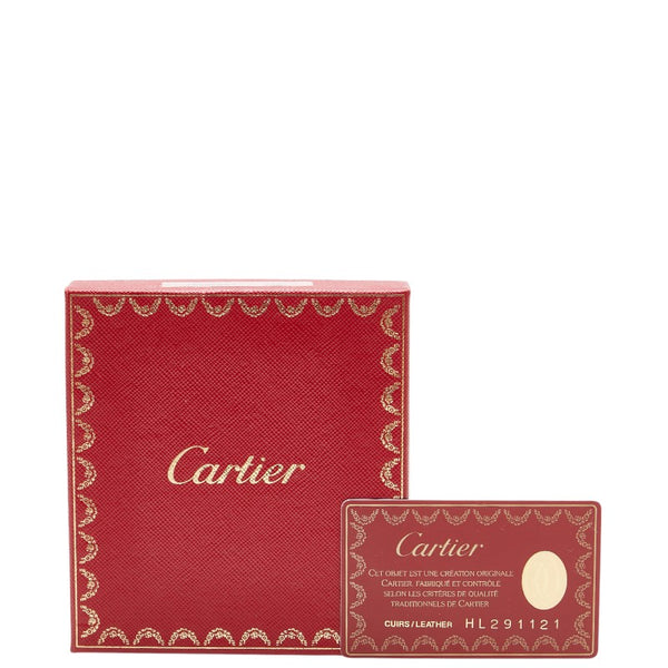 カルティエ パシャ 二つ折り財布 ブラック カーフスキン レディース CARTIER 【中古】