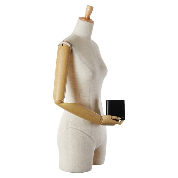 カルティエ パシャ 二つ折り財布 ブラック カーフスキン レディース CARTIER 【中古】