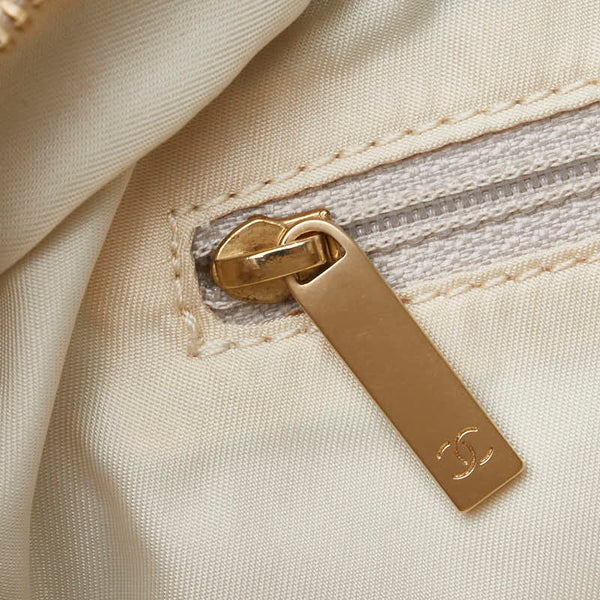 シャネル ニュートラベルライン ココマーク ハンドバッグ ベージュ ピンク ナイロン レザー レディース CHANEL 【中古】