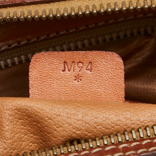 セリーヌ マカダム ハンドバッグ ブラウン PVC レザー レディース CELINE 【中古】