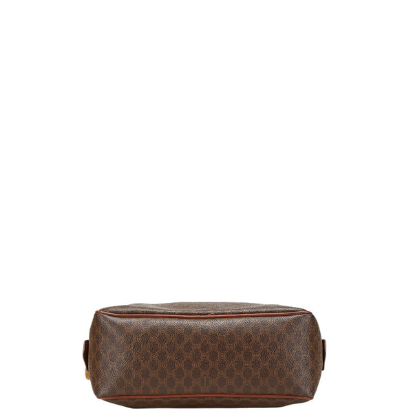 セリーヌ マカダム ハンドバッグ ブラウン PVC レザー レディース CELINE 【中古】