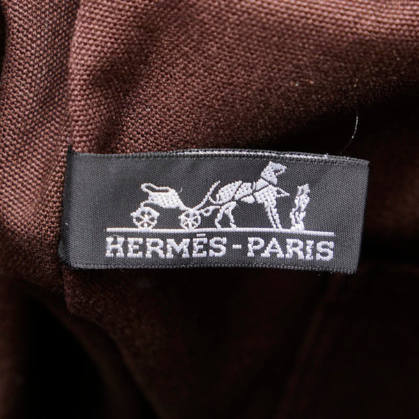 エルメス フールトゥ カバス トートバッグ ハンドバッグ ブラウン レッド キャンバス レディース HERMES 【中古】
