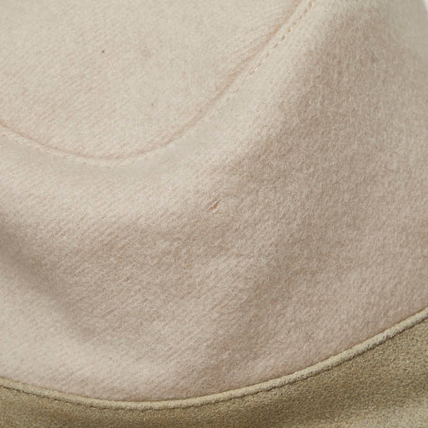 エルメス バケットハット 帽子 サイズ:56 アイボリー グリーン カシミヤ アンゴラ レディース HERMES 【中古】