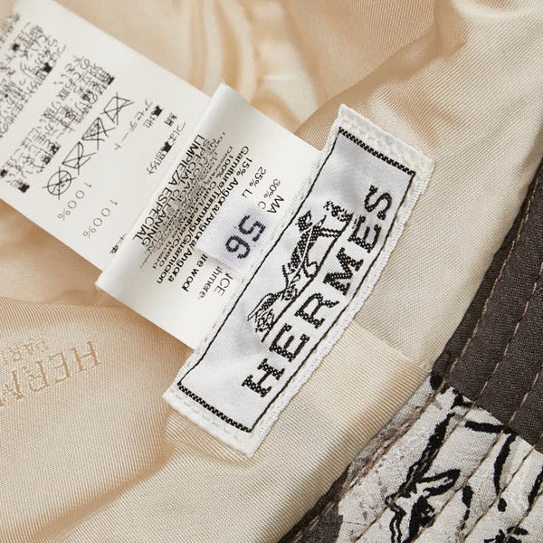 エルメス バケットハット 帽子 サイズ:56 アイボリー グリーン カシミヤ アンゴラ レディース HERMES 【中古】