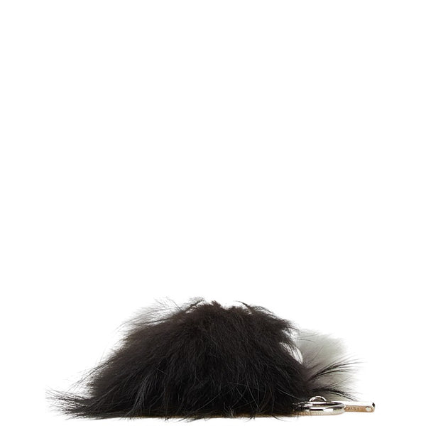 フェンディ モンスター チャーム キーホルダー ブラック マルチカラー ファー レザー レディース FENDI 【中古】