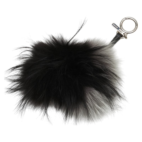 フェンディ モンスター チャーム キーホルダー ブラック マルチカラー ファー レザー レディース FENDI 【中古】