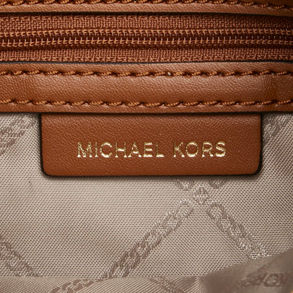 マイケルコース シグネチャー 斜め掛け ショルダーバッグ ブラック ブラウン ナイロン レザー レディース Michael Kors 【中古】