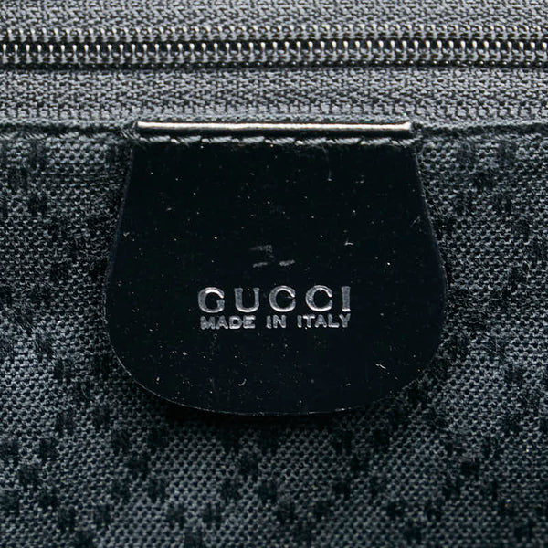 グッチ バンブー リュック バックパック 003 2058 0016 ブラック パテントレザー ナイロン レディース GUCCI 【中古】