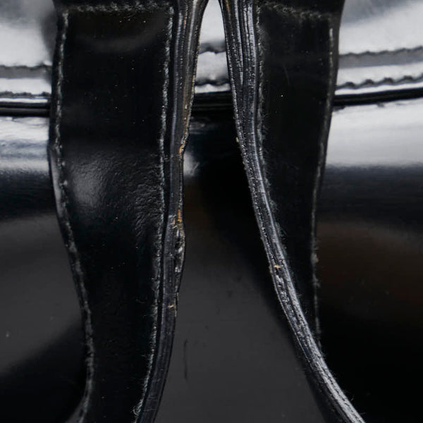 グッチ バンブー リュック バックパック 003 2058 0016 ブラック パテントレザー ナイロン レディース GUCCI 【中古】