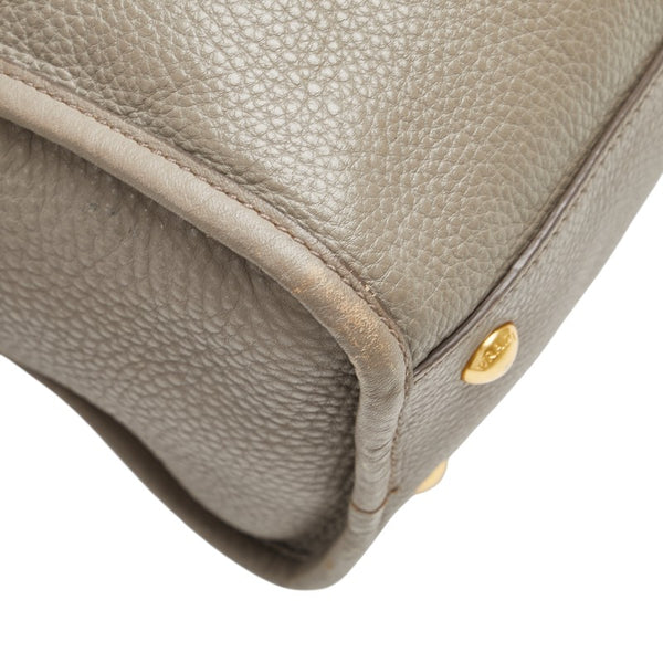 プラダ ハンドバッグ ショルダーバッグ 2WAY グレー レザー レディース PRADA 【中古】