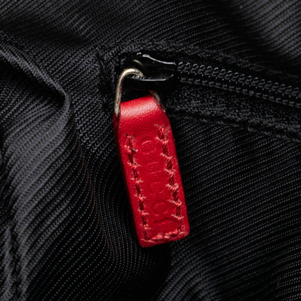 グッチ GGキャンバス ミニボストンバッグ ハンドバッグ 000 0851 レッド キャンバス レザー レディース GUCCI 【中古】