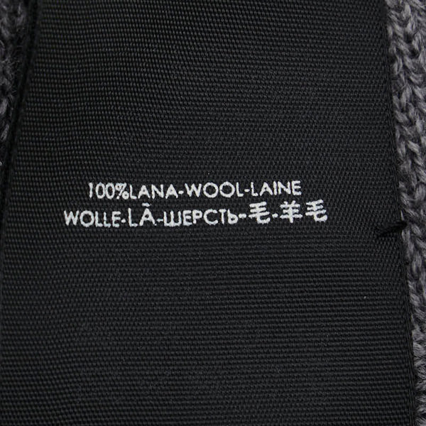 グッチ インターロッキングG マフラー グレー ウール レディース GUCCI 【中古】