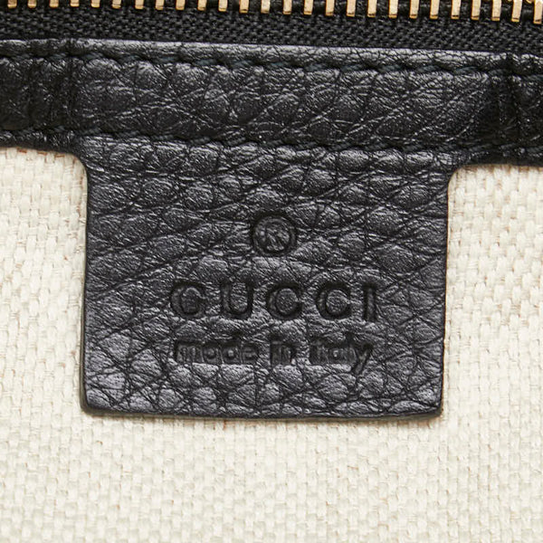 グッチ ソーホー タッセル ハンドバッグ ショルダーバッグ 2WAY 308362 ブラック レザー レディース GUCCI 【中古】