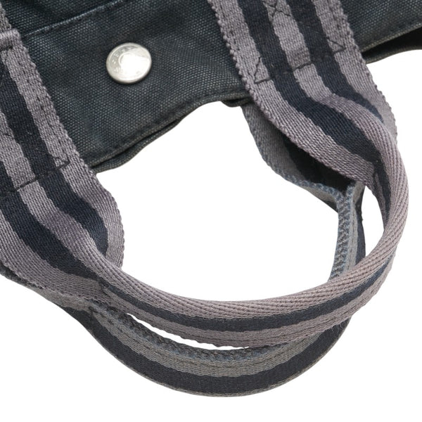 エルメス フールトゥ トートPM ハンドバッグ トートバッグ ブラック グレー キャンバス レディース HERMES 【中古】