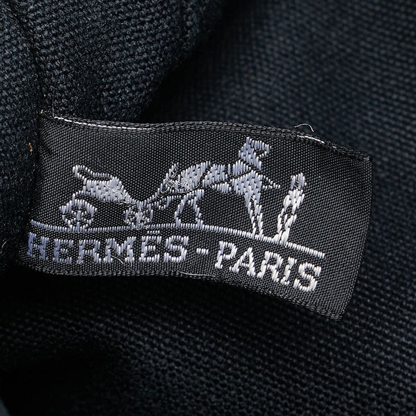 エルメス フールトゥ トートPM ハンドバッグ トートバッグ ブラック グレー キャンバス レディース HERMES 【中古】