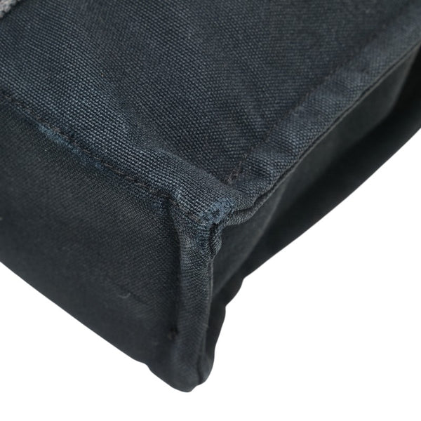 エルメス フールトゥ トートPM ハンドバッグ トートバッグ ブラック グレー キャンバス レディース HERMES 【中古】