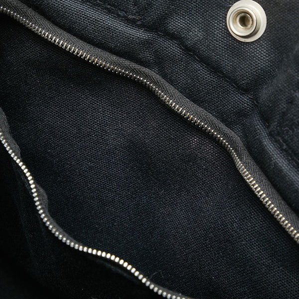 エルメス フールトゥ トートPM ハンドバッグ トートバッグ ブラック グレー キャンバス レディース HERMES 【中古】