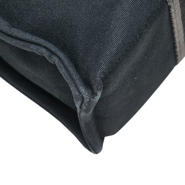 エルメス フールトゥ トートPM ハンドバッグ トートバッグ ブラック グレー キャンバス レディース HERMES 【中古】