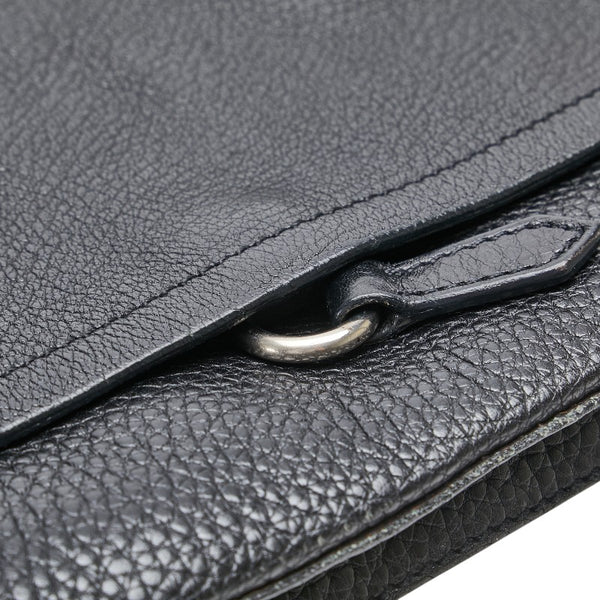 プラダ 三角ロゴプレート ワンショルダーバッグ ブラック レザー レディース PRADA 【中古】