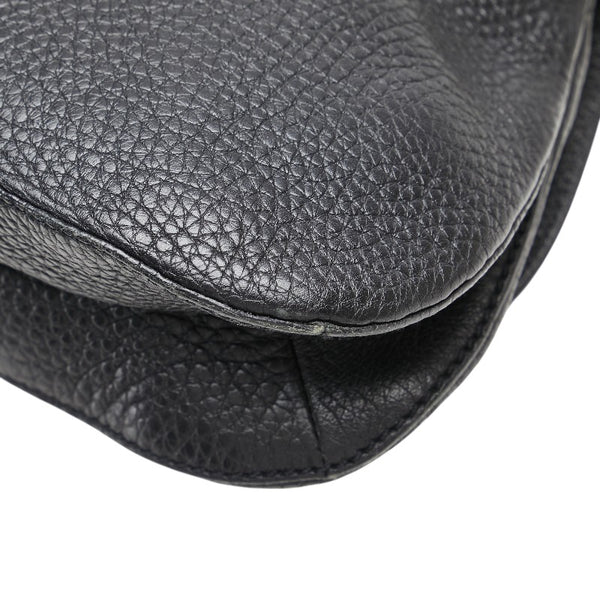 プラダ 三角ロゴプレート ワンショルダーバッグ ブラック レザー レディース PRADA 【中古】