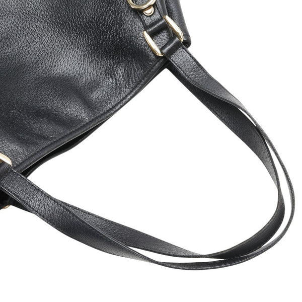 グッチ アビー ハンドバッグ ワンショルダーバッグ 130736 ブラック レザー レディース GUCCI 【中古】