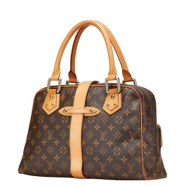 ルイ ヴィトン モノグラム マンハッタンGM ハンドバッグ ボストンバッグ M40025 ブラウン PVC レザー レディース LOUIS VUITTON 【中古】