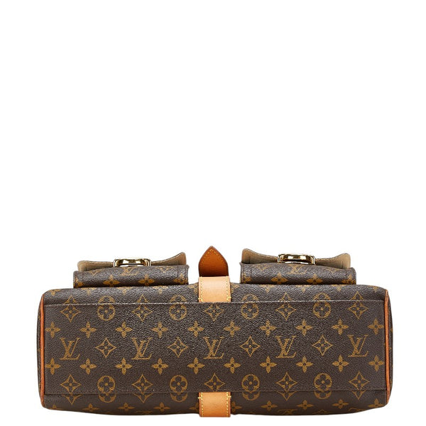 ルイ ヴィトン モノグラム マンハッタンGM ハンドバッグ ボストンバッグ M40025 ブラウン PVC レザー レディース LOUIS VUITTON 【中古】
