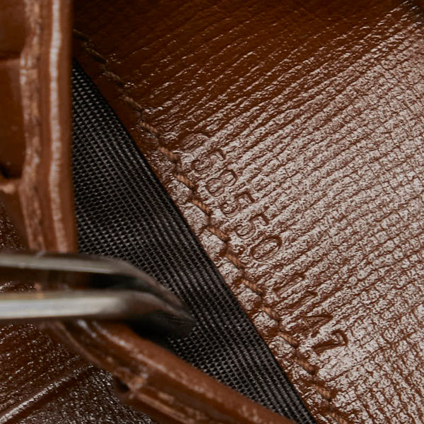 グッチ GGスプリーム シェリーライン ジャッキー 1961 二つ折り財布 658550 ベージュ ブラウン PVC レザー レディース GUCCI 【中古】