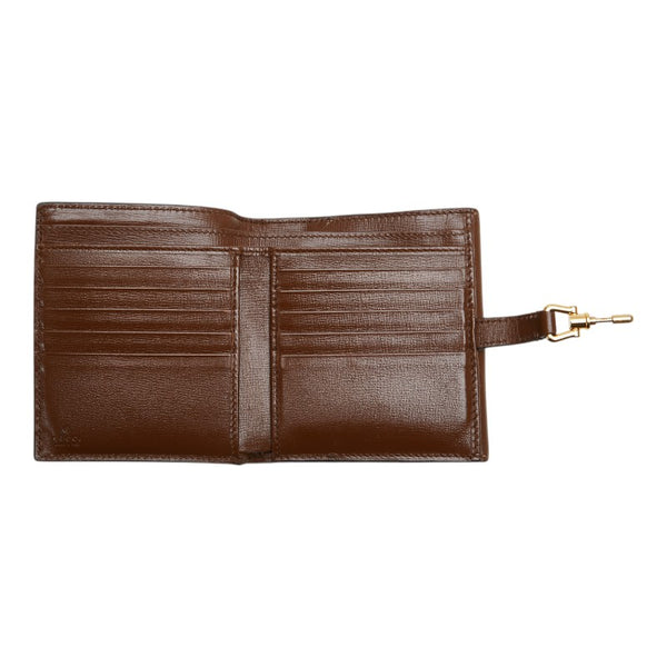 グッチ GGスプリーム シェリーライン ジャッキー 1961 二つ折り財布 658550 ベージュ ブラウン PVC レザー レディース GUCCI 【中古】