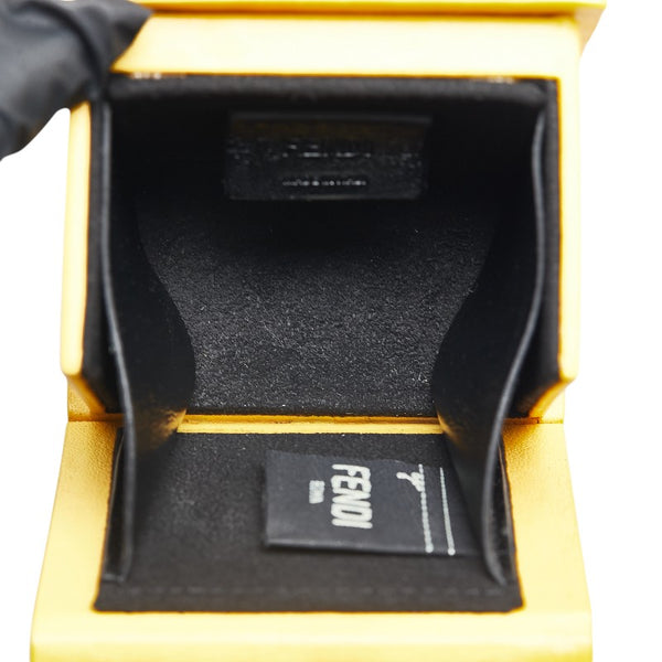 フェンディ ミニボックス チャーム キーホルダー 7AR894 イエロー レザー レディース FENDI 【中古】