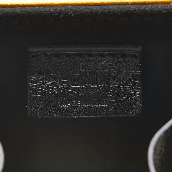 フェンディ ミニボックス チャーム キーホルダー 7AR894 イエロー レザー レディース FENDI 【中古】