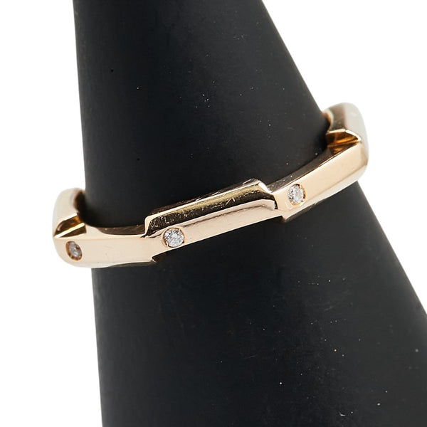 グッチ Link to Love トゥラブ ミラー リング ダイヤモンド リング 指輪 #9 K18PG ピンクゴールド レディース GUCCI 【中古】