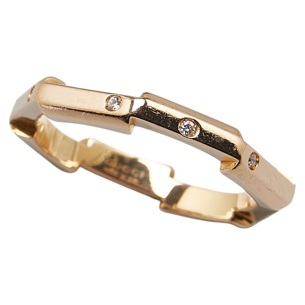 グッチ Link to Love トゥラブ ミラー リング ダイヤモンド リング 指輪 #9 K18PG ピンクゴールド レディース GUCCI 【中古】