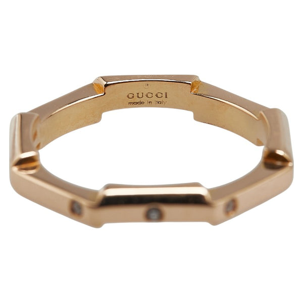 グッチ Link to Love トゥラブ ミラー リング ダイヤモンド リング 指輪 #9 K18PG ピンクゴールド レディース GUCCI 【中古】