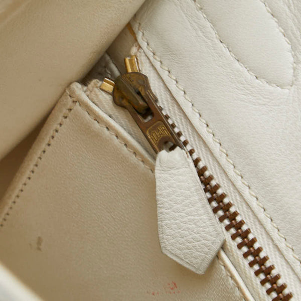 エルメス ケリー32 ゴールド金具 ハンドバッグ ショルダーバッグ 2WAY オフホワイト クシュベル レディース HERMES 【中古】