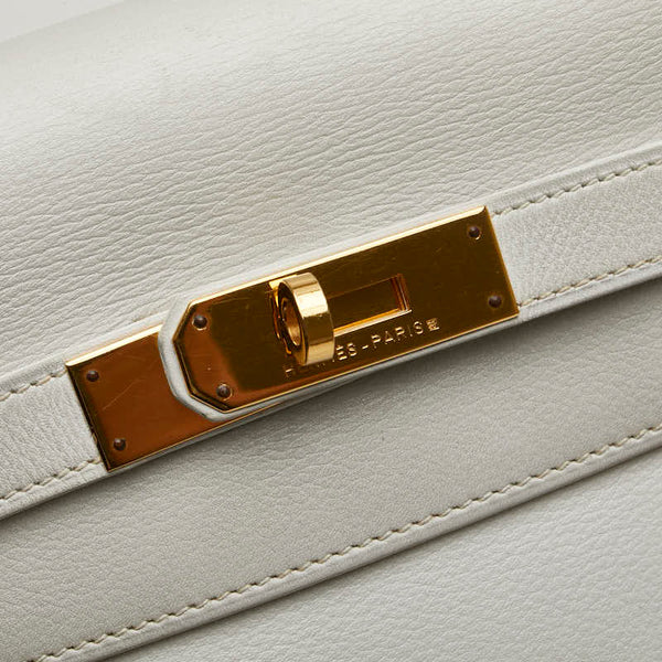 エルメス ケリー32 ゴールド金具 ハンドバッグ ショルダーバッグ 2WAY オフホワイト クシュベル レディース HERMES 【中古】