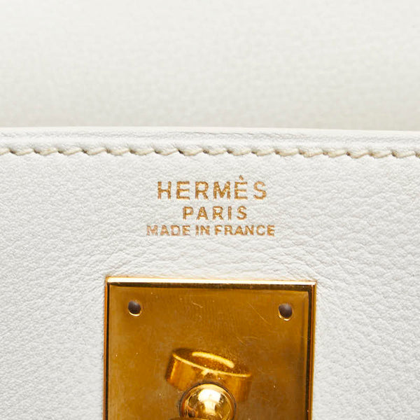 エルメス ケリー32 ゴールド金具 ハンドバッグ ショルダーバッグ 2WAY オフホワイト クシュベル レディース HERMES 【中古】