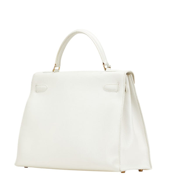 エルメス ケリー32 ゴールド金具 ハンドバッグ ショルダーバッグ 2WAY オフホワイト クシュベル レディース HERMES 【中古】