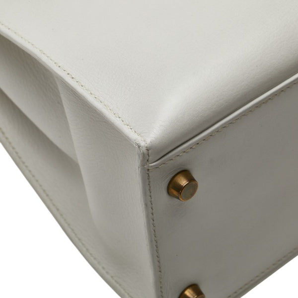 エルメス ケリー32 ゴールド金具 ハンドバッグ ショルダーバッグ 2WAY オフホワイト クシュベル レディース HERMES 【中古】