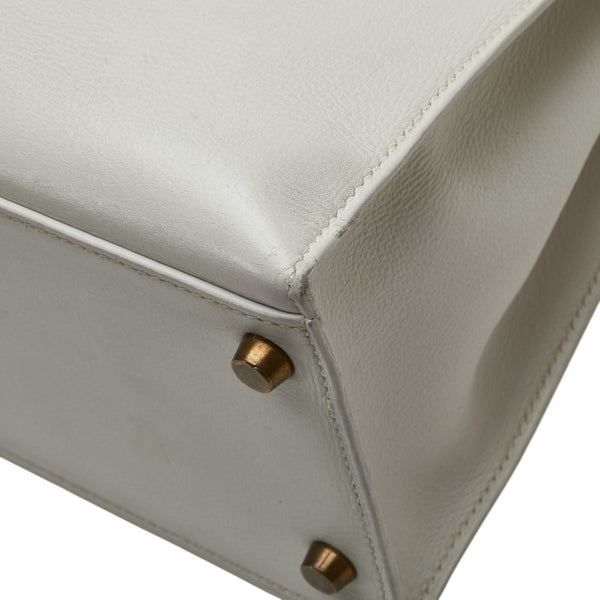 エルメス ケリー32 ゴールド金具 ハンドバッグ ショルダーバッグ 2WAY オフホワイト クシュベル レディース HERMES 【中古】