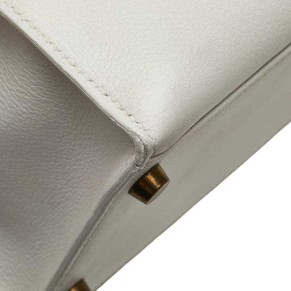 エルメス ケリー32 ゴールド金具 ハンドバッグ ショルダーバッグ 2WAY オフホワイト クシュベル レディース HERMES 【中古】