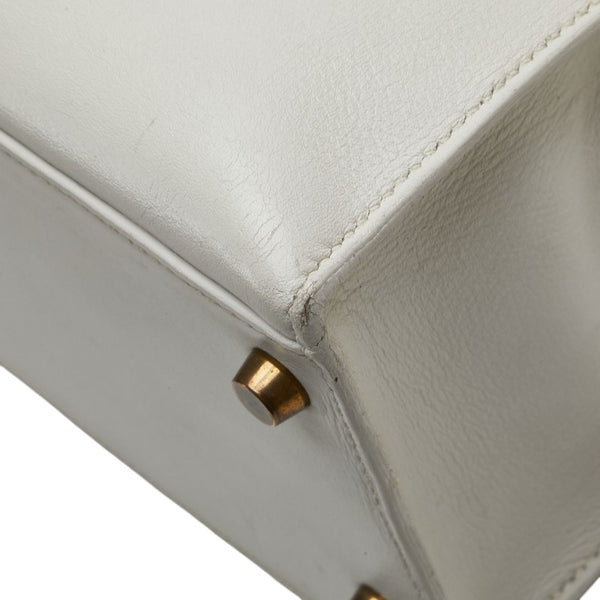 エルメス ケリー32 ゴールド金具 ハンドバッグ ショルダーバッグ 2WAY オフホワイト クシュベル レディース HERMES 【中古】