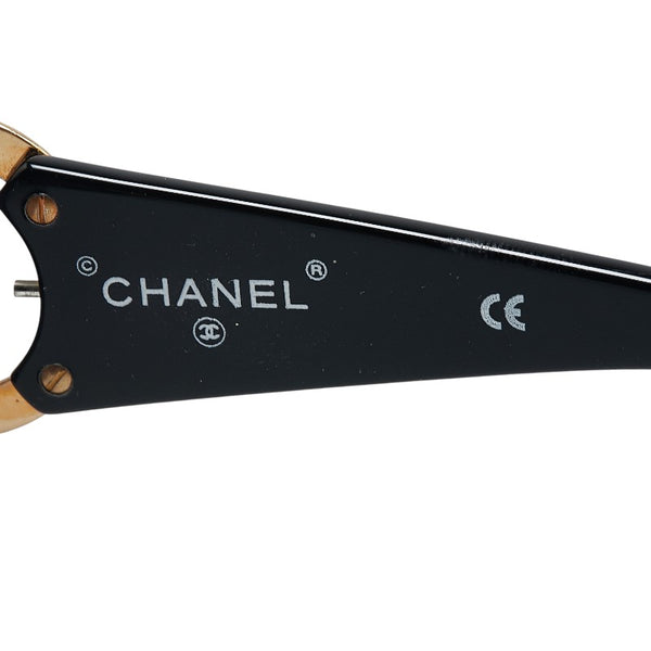 シャネル ココマーク サングラス 02461 94305 ブラック ブルーレンズ プラスチック レディース CHANEL 【中古】