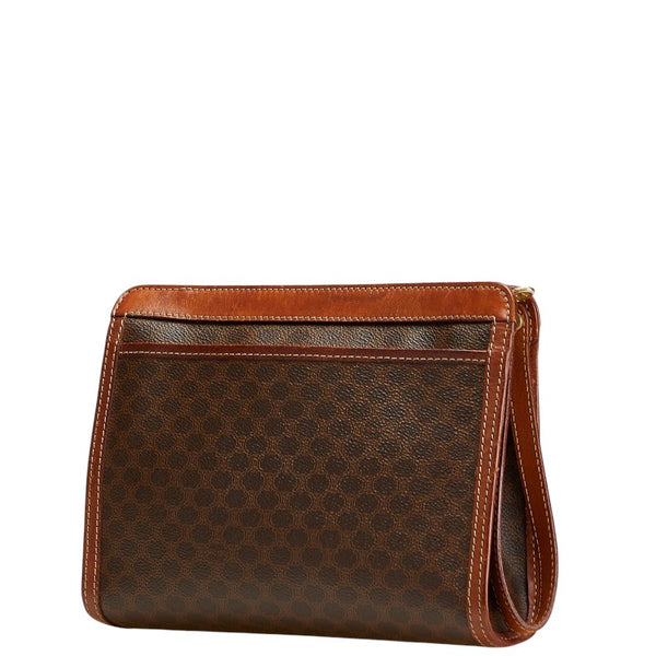セリーヌ マカダム クラッチバッグ セカンドバッグ ブラウン PVC レザー レディース CELINE 【中古】