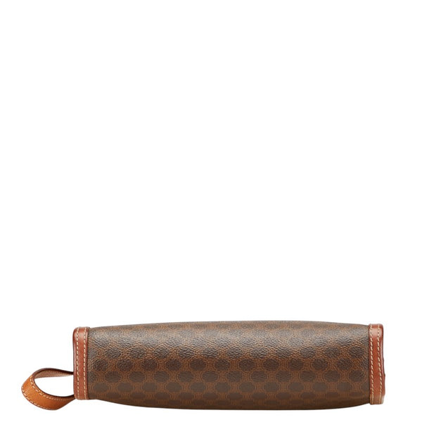 セリーヌ マカダム クラッチバッグ セカンドバッグ ブラウン PVC レザー レディース CELINE 【中古】