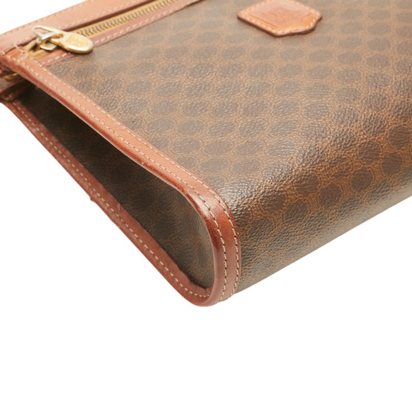 セリーヌ マカダム クラッチバッグ セカンドバッグ ブラウン PVC レザー レディース CELINE 【中古】