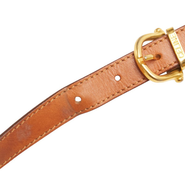セリーヌ マカダム 斜め掛け ショルダーバッグ ベージュ ブラウン PVC レザー レディース CELINE 【中古】