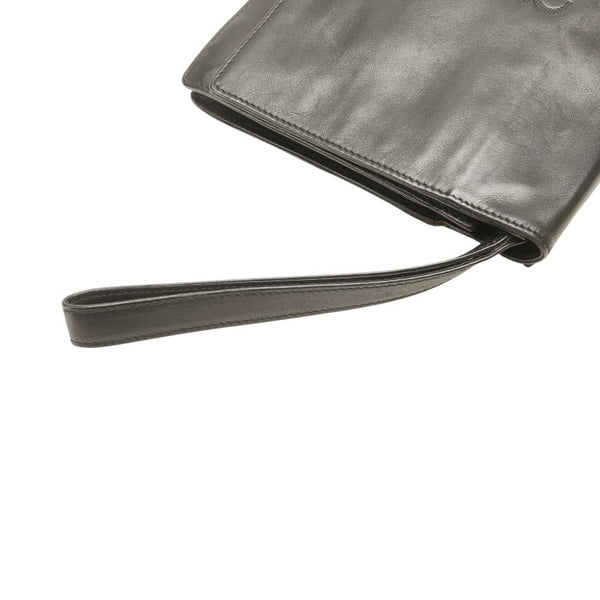 ロエベ アナグラム クラッチバッグ セカンドバッグ ブラック レザー レディース LOEWE 【中古】